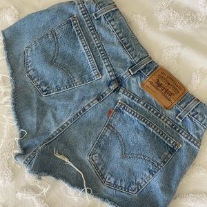 Levi’s 951 High Waisted Denim Cut Off Shorts
